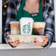 Starbucks PSL and fall 2022 menu items in carrying tray